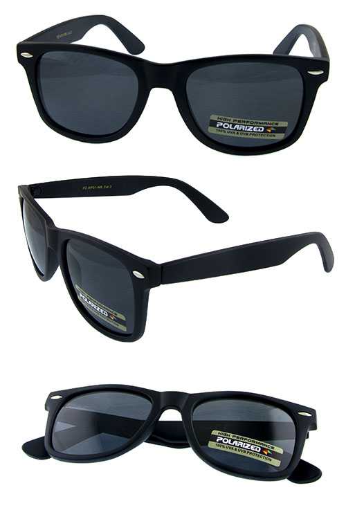 Unisex polarized classic square rimmed sunglasses
