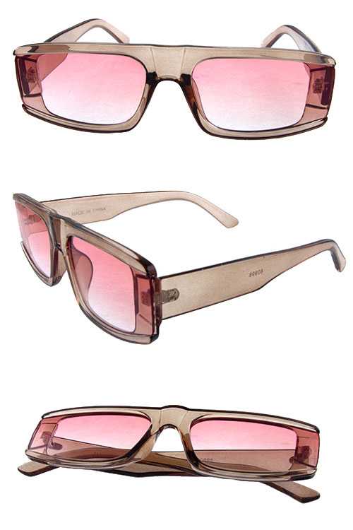 Womens modern square plastic fashion sunglasses