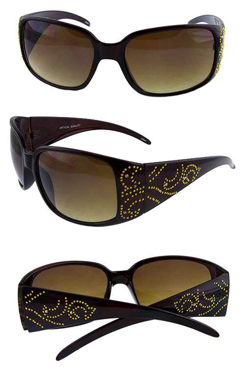 Womens modern square plastic style sunglasses