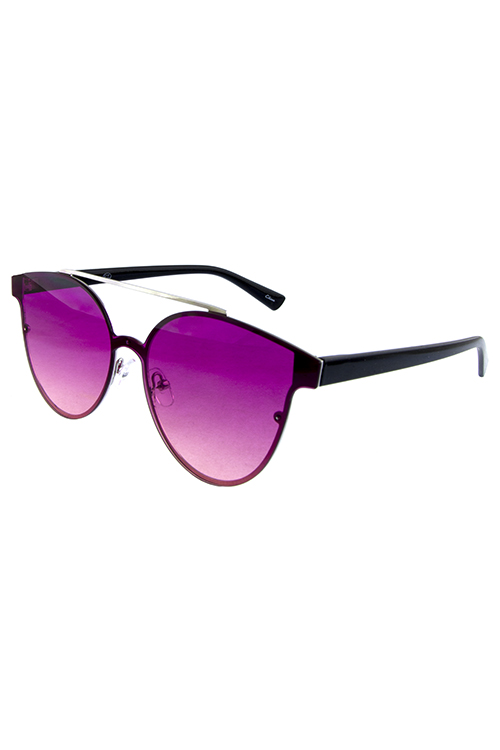 Womens rimless flat rebar medley fashion sunglasses