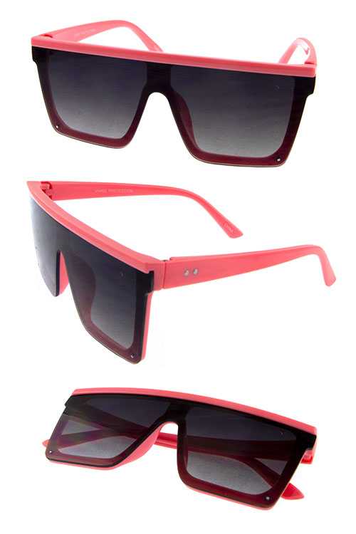 Kids flat top square plastic fashion sunglasses