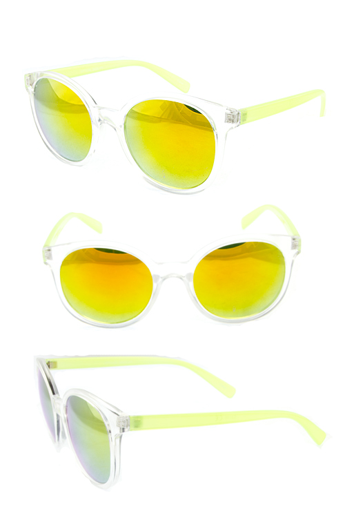 Round clear plastic sunglasses