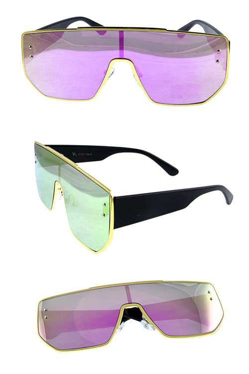Womens high fashion monolens style sunglasses