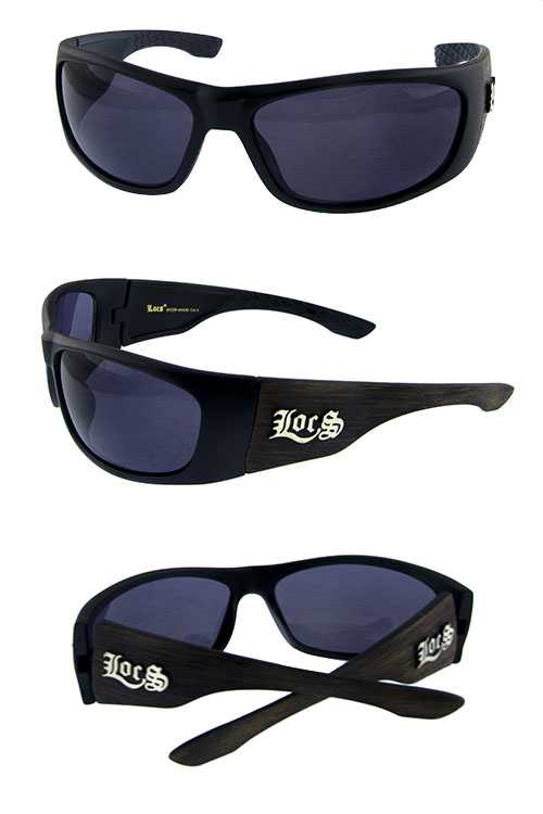 Mens mature square plastic style sunglasses