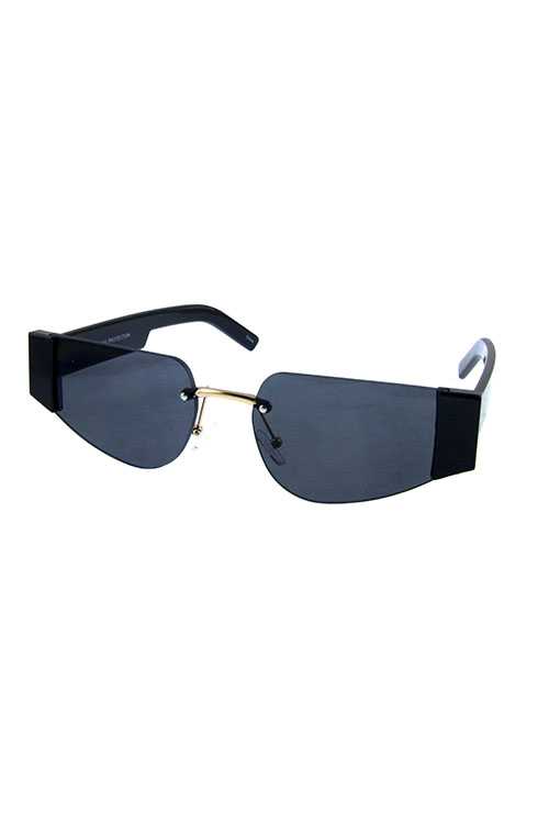 Womens modern rimless square plastic sunglasses