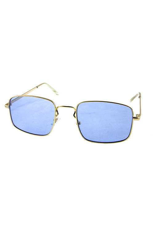 Unisex square style metal fashion sunglasses