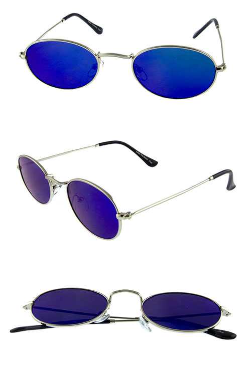 Womens metal oval vintage classic sunglasses