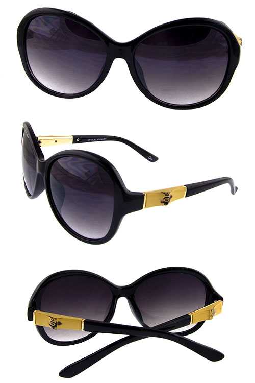 Womens rounded square plastic style sunglasses